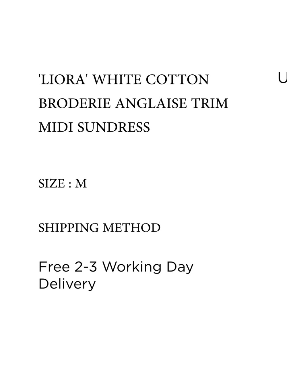 House of CB Liora White Cotton Broderie Anglaise trim Midi Dress - Picture 12 of 12